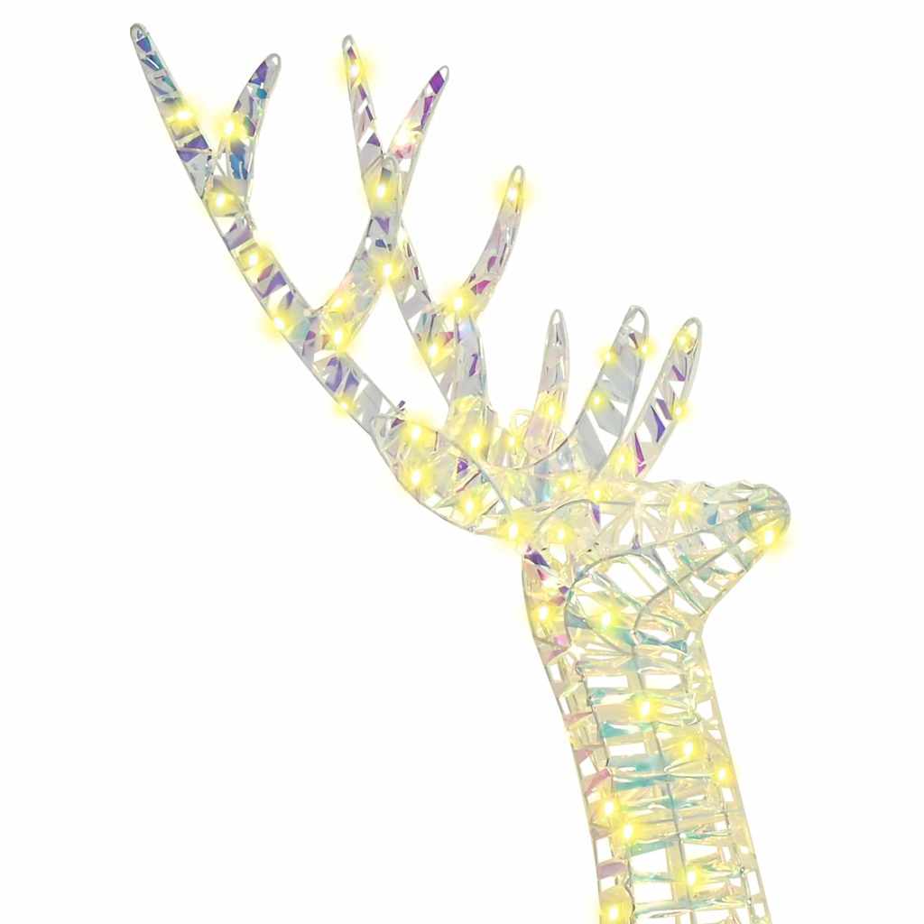 vidaXL 3D ελάφι Θερμό λευκό 128 εκ PET