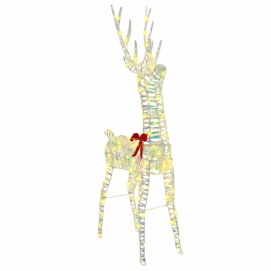 vidaXL 3D ελάφι Θερμό λευκό 128 εκ PET