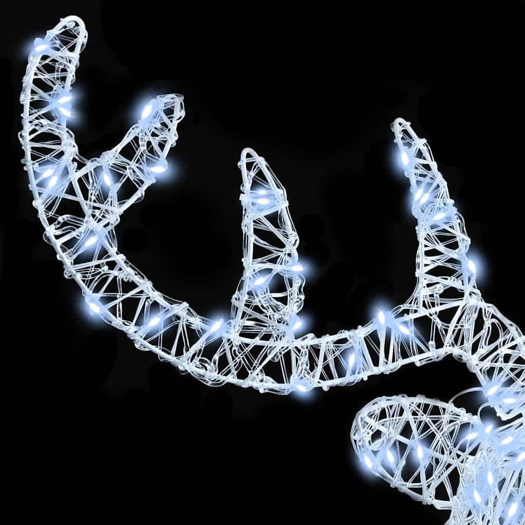 vidaXL Κεφάλι Ράντερ Ψυχρό λευκό 60 cm Ακρυλικό