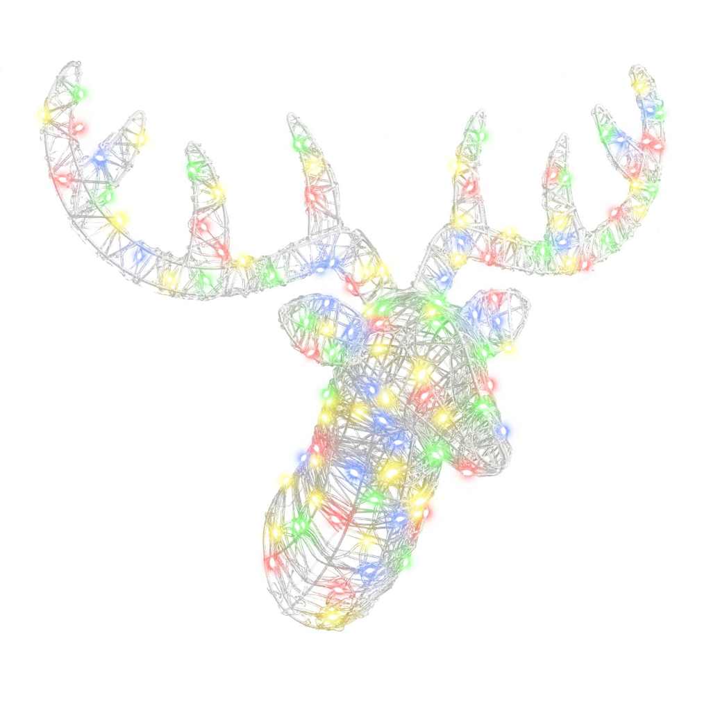 vidaXL Κεφάλι Ράντερ πολύχρωμο 60 cm Ακρυλικό
