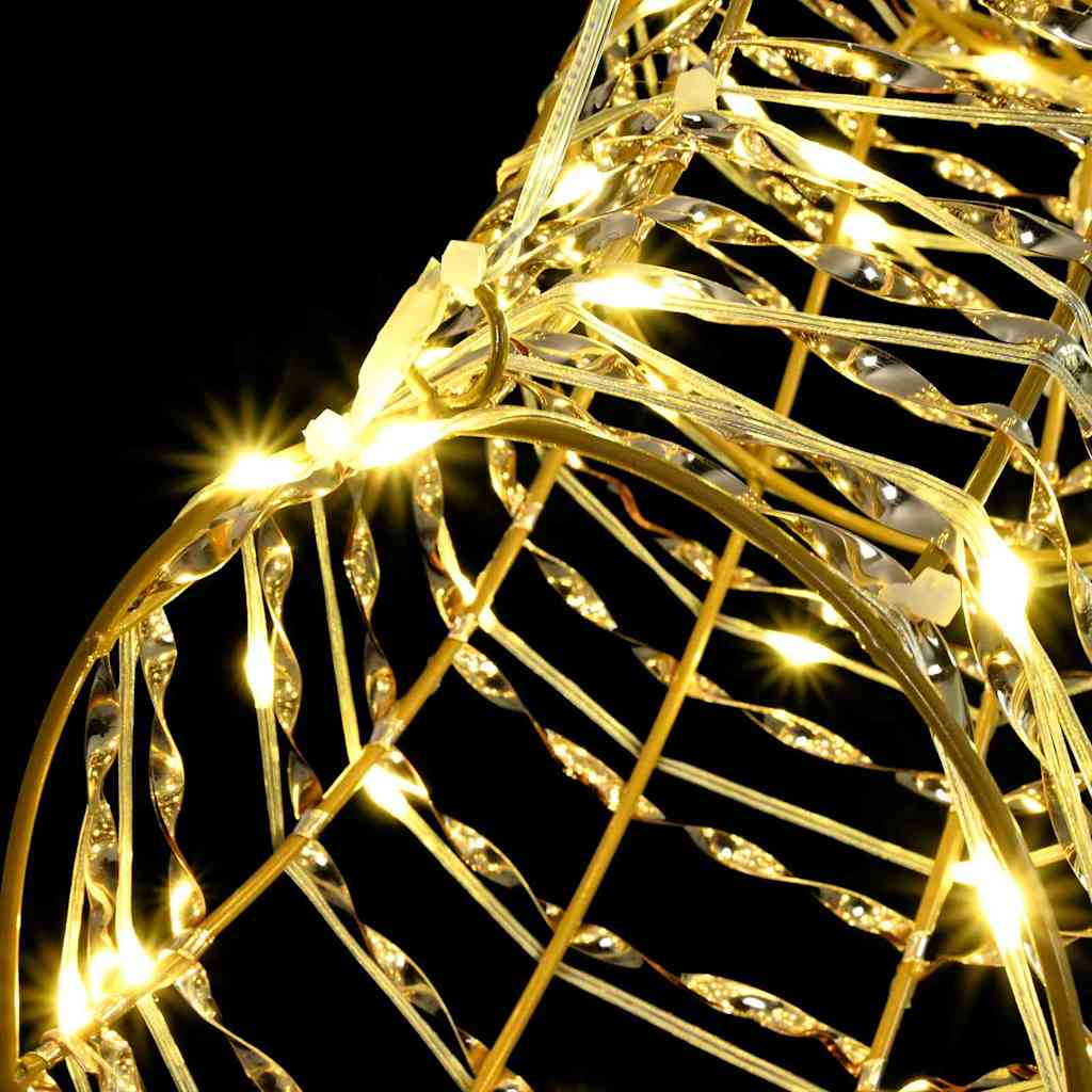 vidaXL Έλκηθρο με Ελάφια Θερμό λευκό 60 cm PET