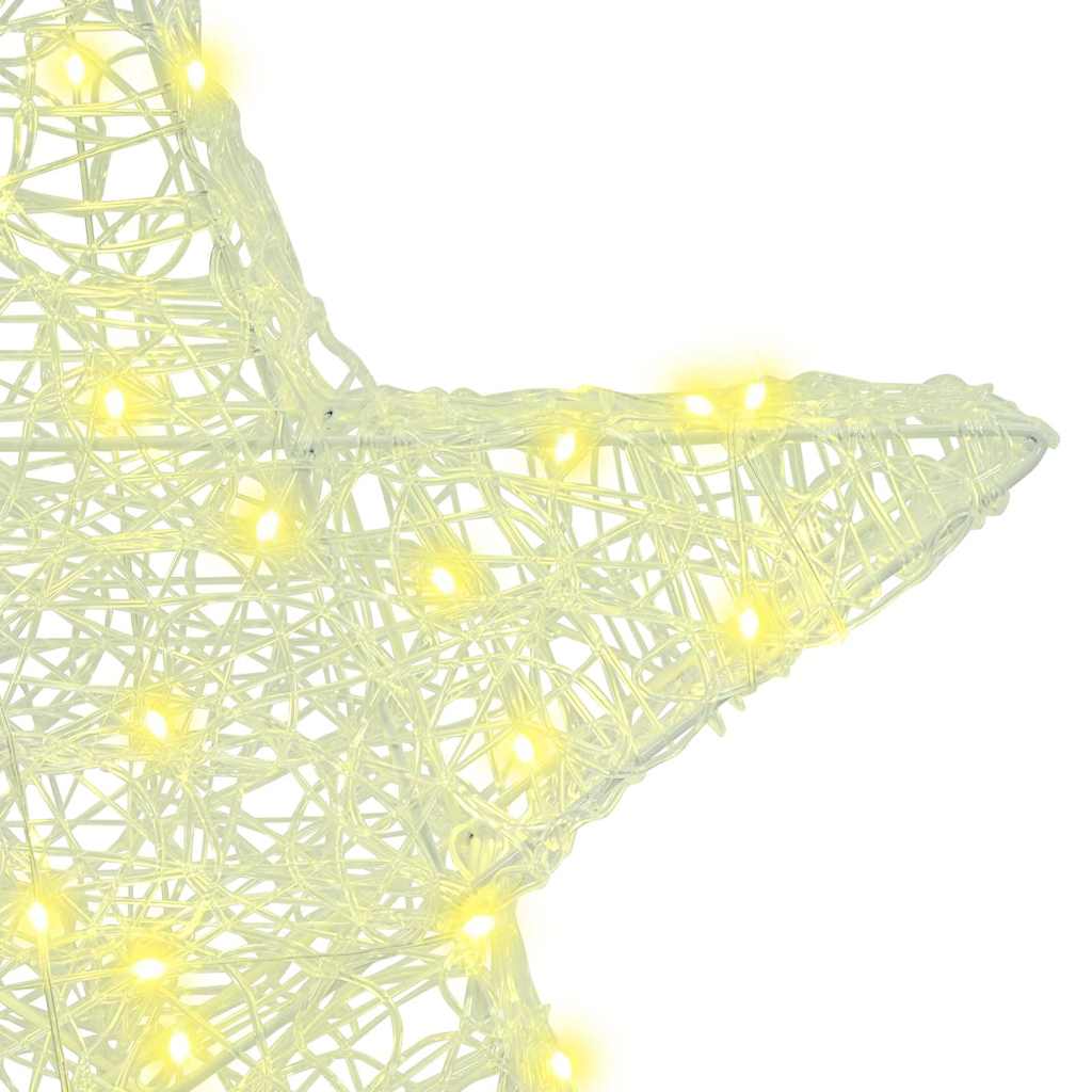 vidaXL 3D Αστέρι με 50 LED Θερμό λευκό 55 x 53.5 x 10 εκ Ακρυλικό