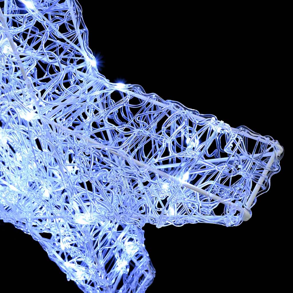 vidaXL 3D Αστέρι με 50 LED Ψυχρό λευκό 55 x 53.5 x 10 εκ Ακρυλικό