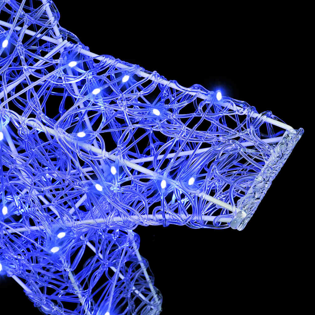 vidaXL 3D Αστέρι με 50 LED Μπλε 55 x 53.5 x 10 εκ Ακρυλικό