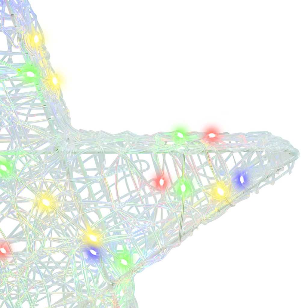 vidaXL 3D Αστέρι με 50 LED Πολύχρωμο 55 x 53.5 x 10 εκ Ακρυλικό