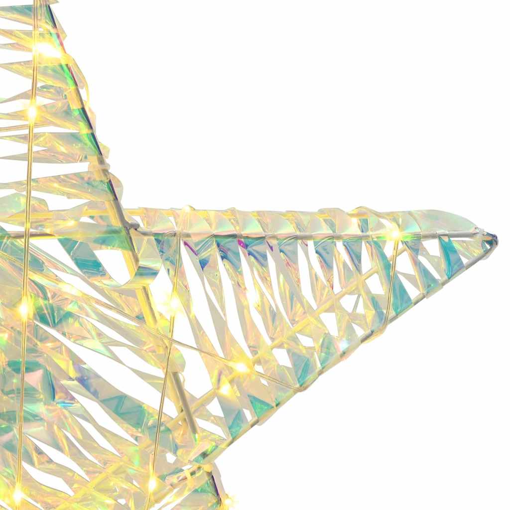 vidaXL 3D Αστέρι με 50 LED Θερμό λευκό 55 x 52.5 x 9 εκ PET