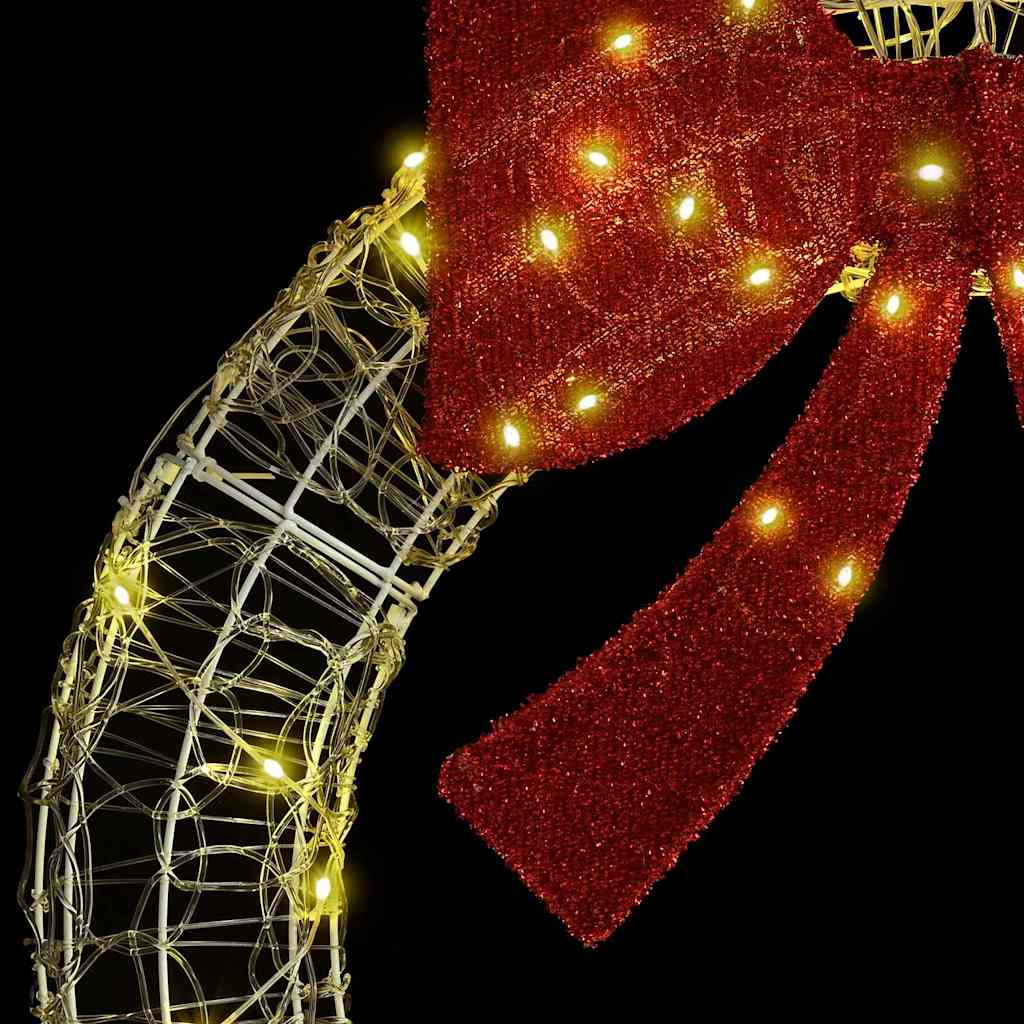 vidaXL Στεφάνι με φώτα λωρίδας LED Θερμό λευκό 75 cm Ακρυλικό