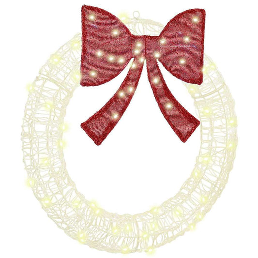 vidaXL Στεφάνι με φώτα λωρίδας LED Θερμό λευκό 75 cm Ακρυλικό