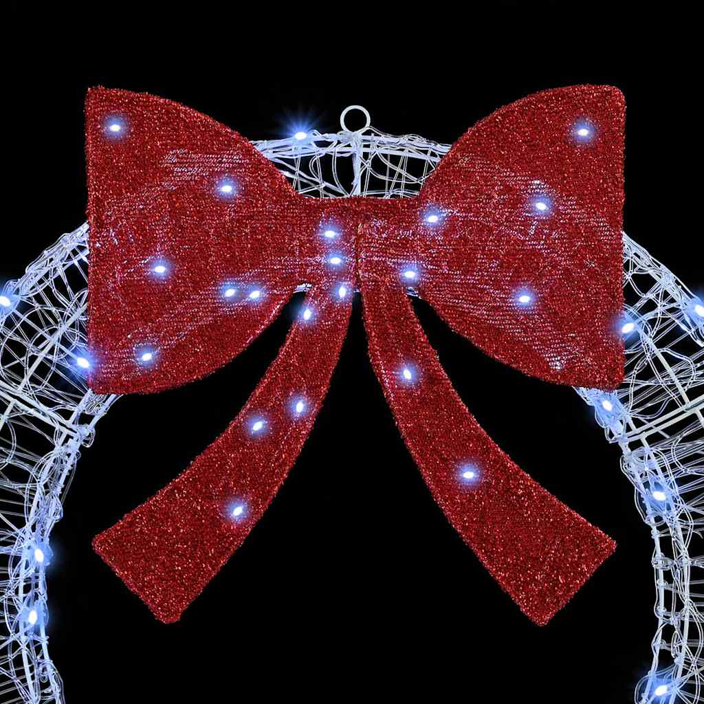 vidaXL Στεφάνι με φώτα λωρίδας LED Ψυχρό λευκό 75 cm Ακρυλικό