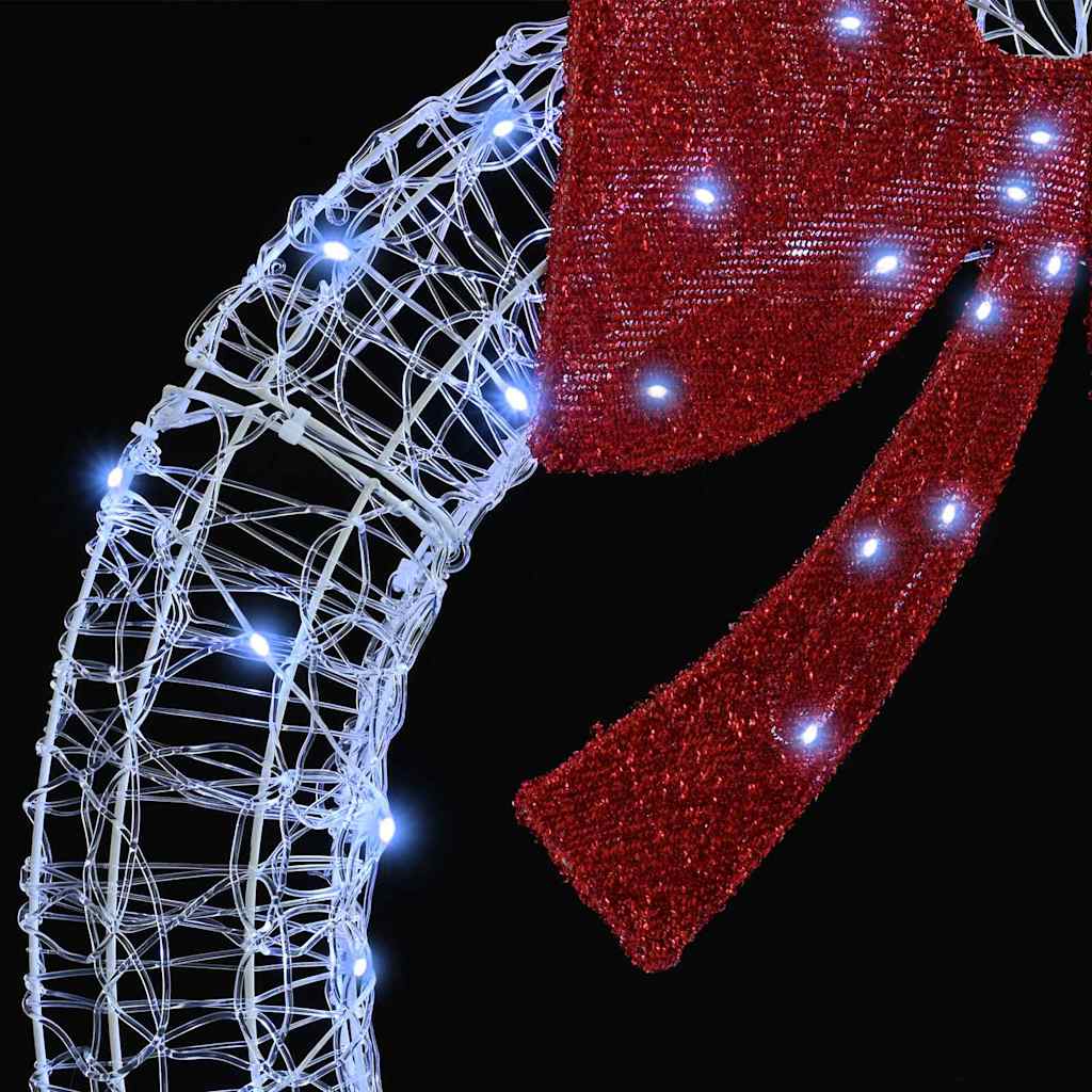 vidaXL Στεφάνι με φώτα λωρίδας LED Ψυχρό λευκό 75 cm Ακρυλικό