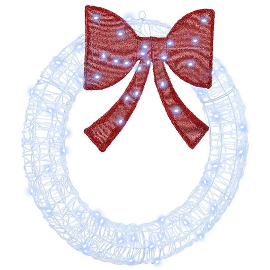 vidaXL Στεφάνι με φώτα λωρίδας LED Ψυχρό λευκό 75 cm Ακρυλικό