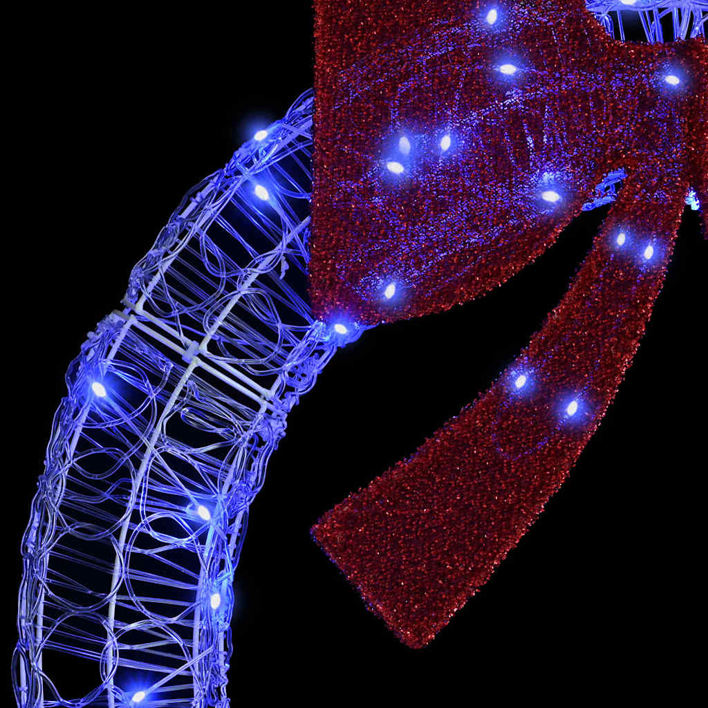 vidaXL Στεφάνι με φώτα λωρίδας LED Μπλε 75 cm Ακρυλικό
