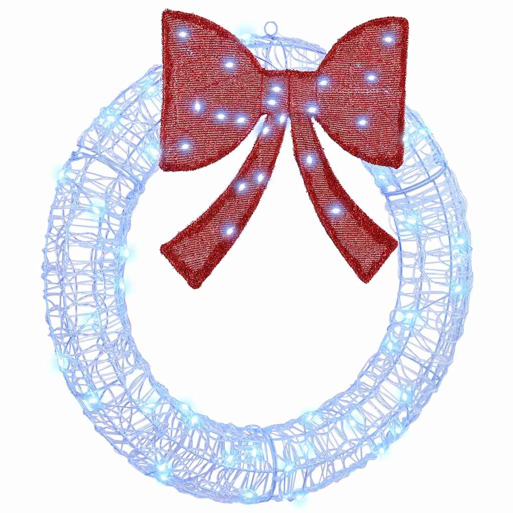 vidaXL Στεφάνι με φώτα λωρίδας LED Μπλε 75 cm Ακρυλικό