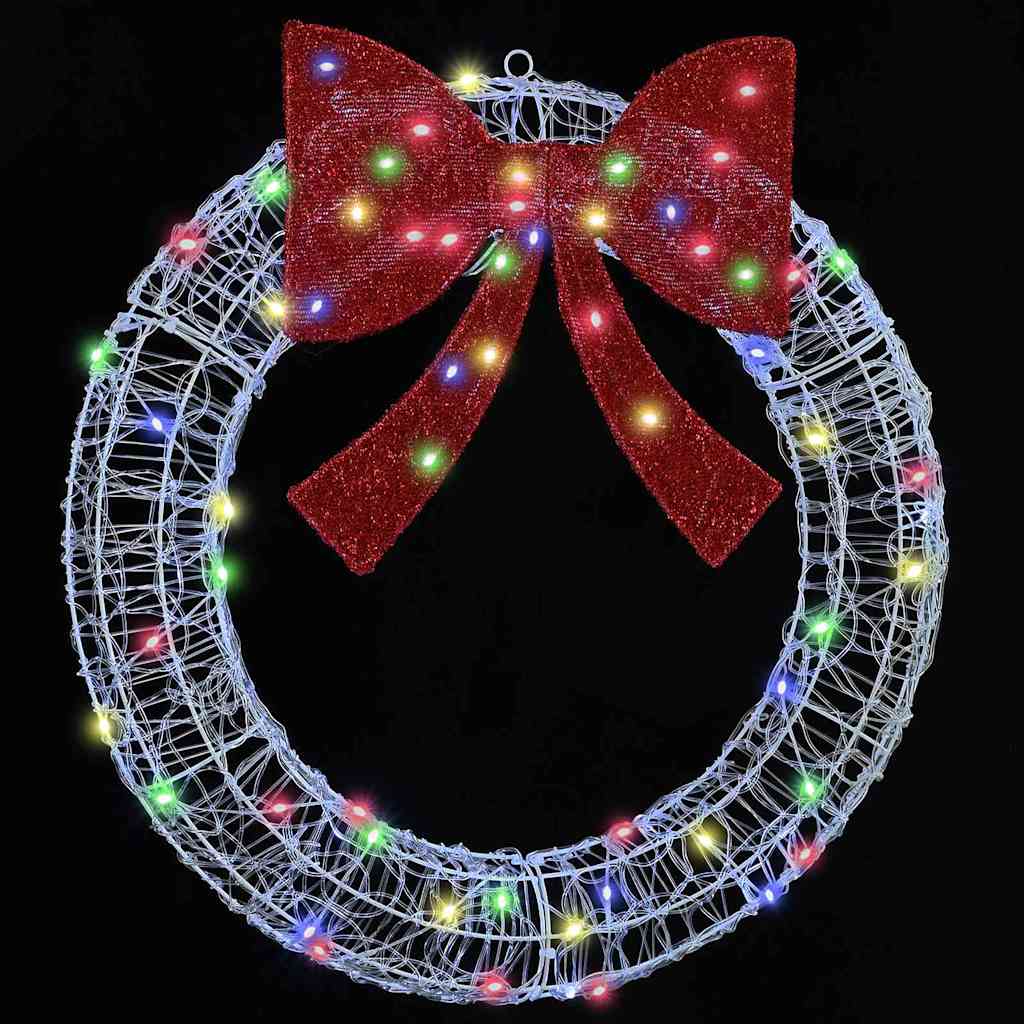 vidaXL Στεφάνι με φώτα λωρίδας LED Πολύχρωμο 75 cm Ακρυλικό