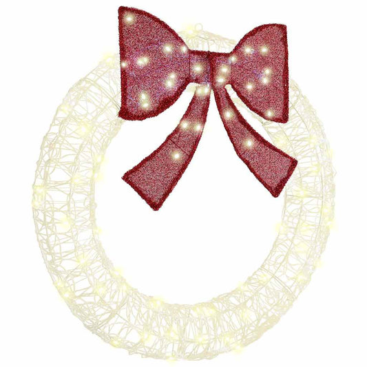 vidaXL Στεφάνι με φώτα λωρίδας LED Θερμό λευκό 90 cm Ακρυλικό