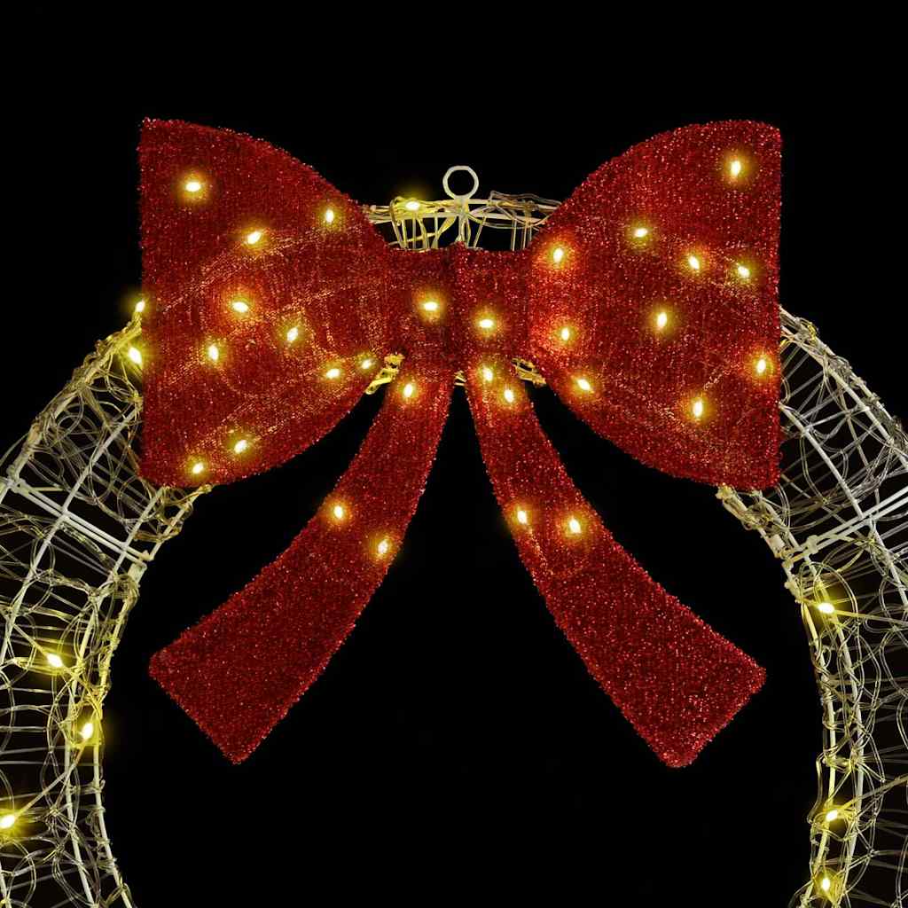 vidaXL Στεφάνι με φώτα λωρίδας LED Θερμό λευκό 120 cm Ακρυλικό