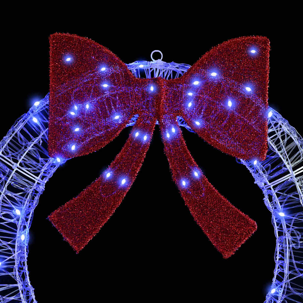 vidaXL Στεφάνι με φώτα λωρίδας LED Μπλε 120 cm Ακρυλικό