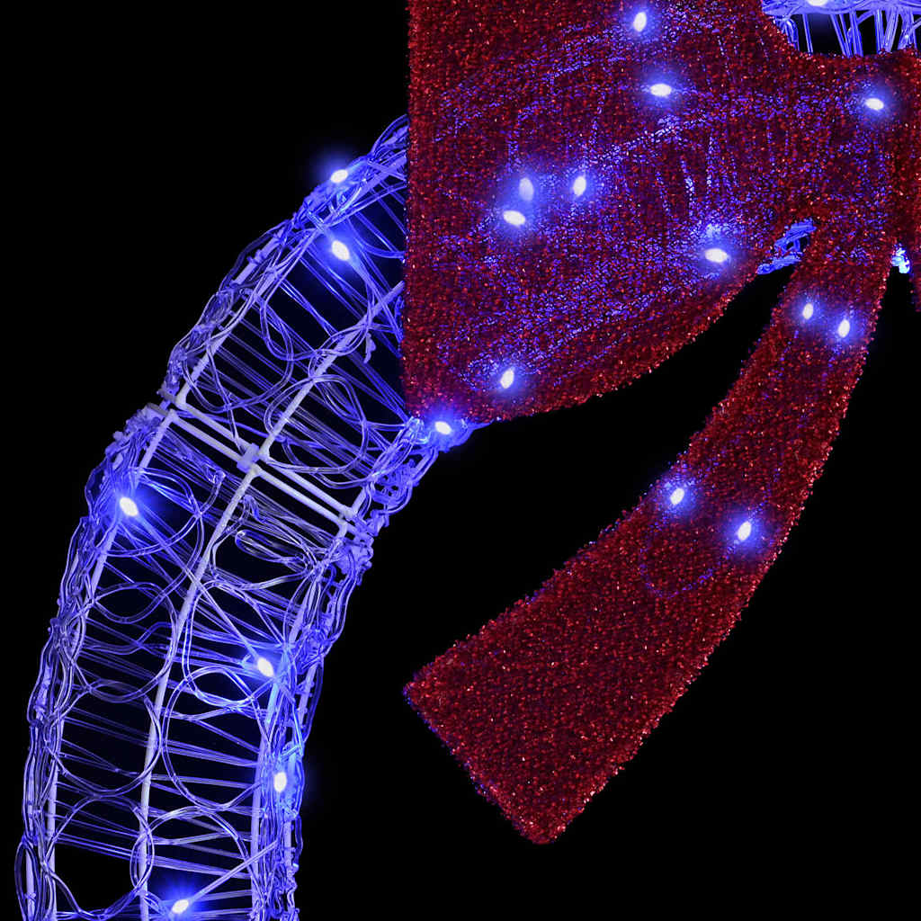 vidaXL Στεφάνι με φώτα λωρίδας LED Μπλε 120 cm Ακρυλικό