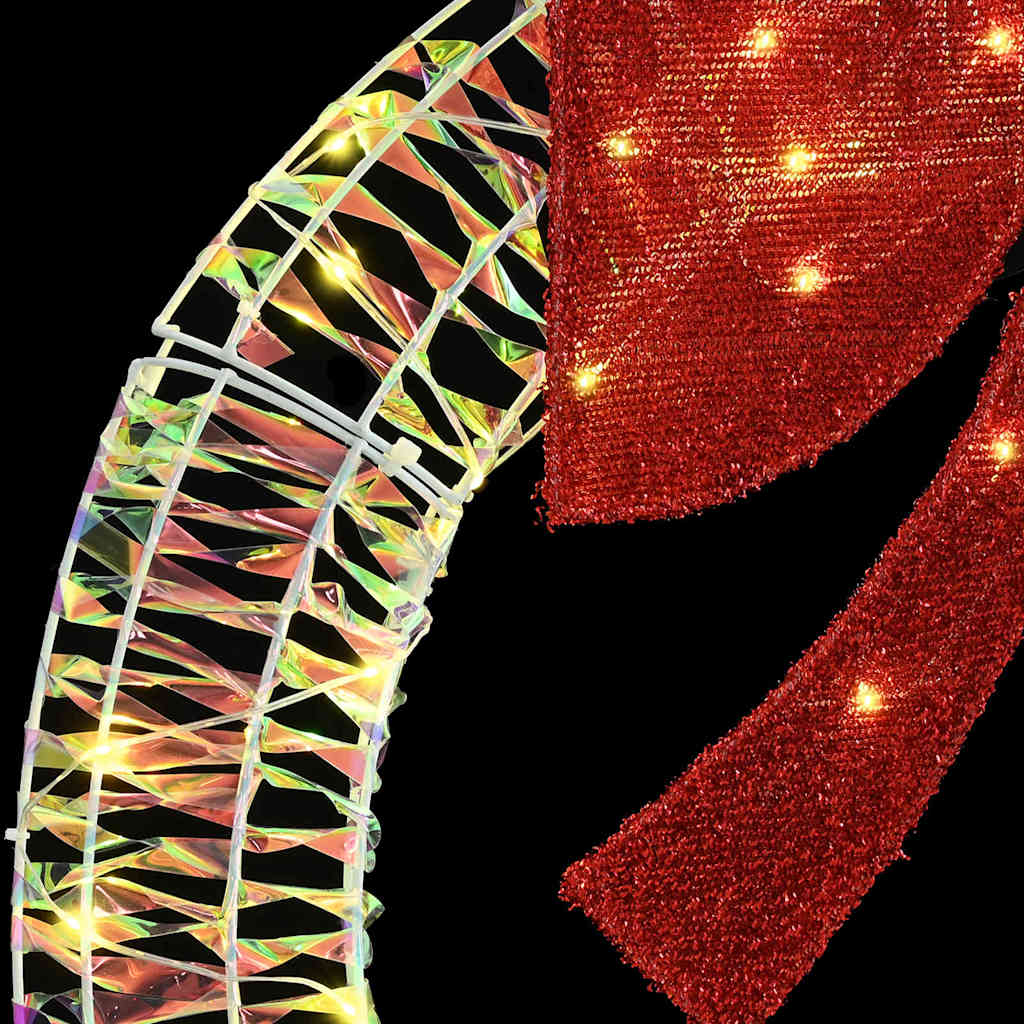 vidaXL Στεφάνι με 80 LED Θερμό λευκό 90 cm PET