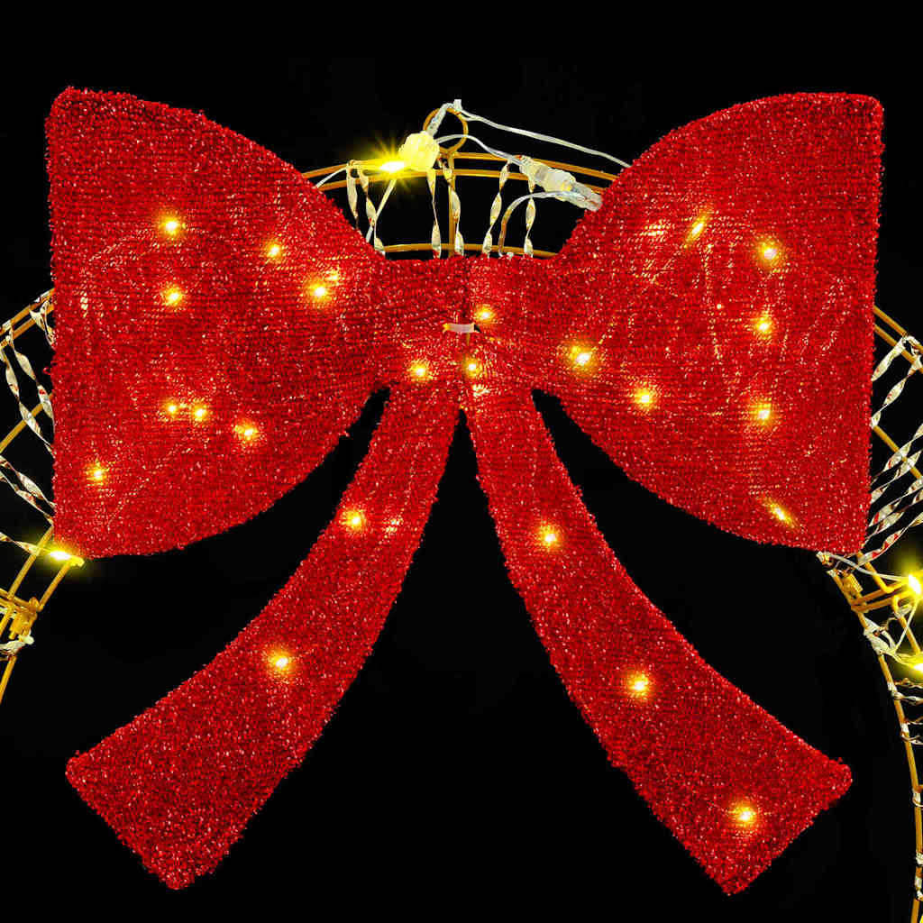 vidaXL Στεφάνι με 60 LED Θερμό λευκό 75 cm PET