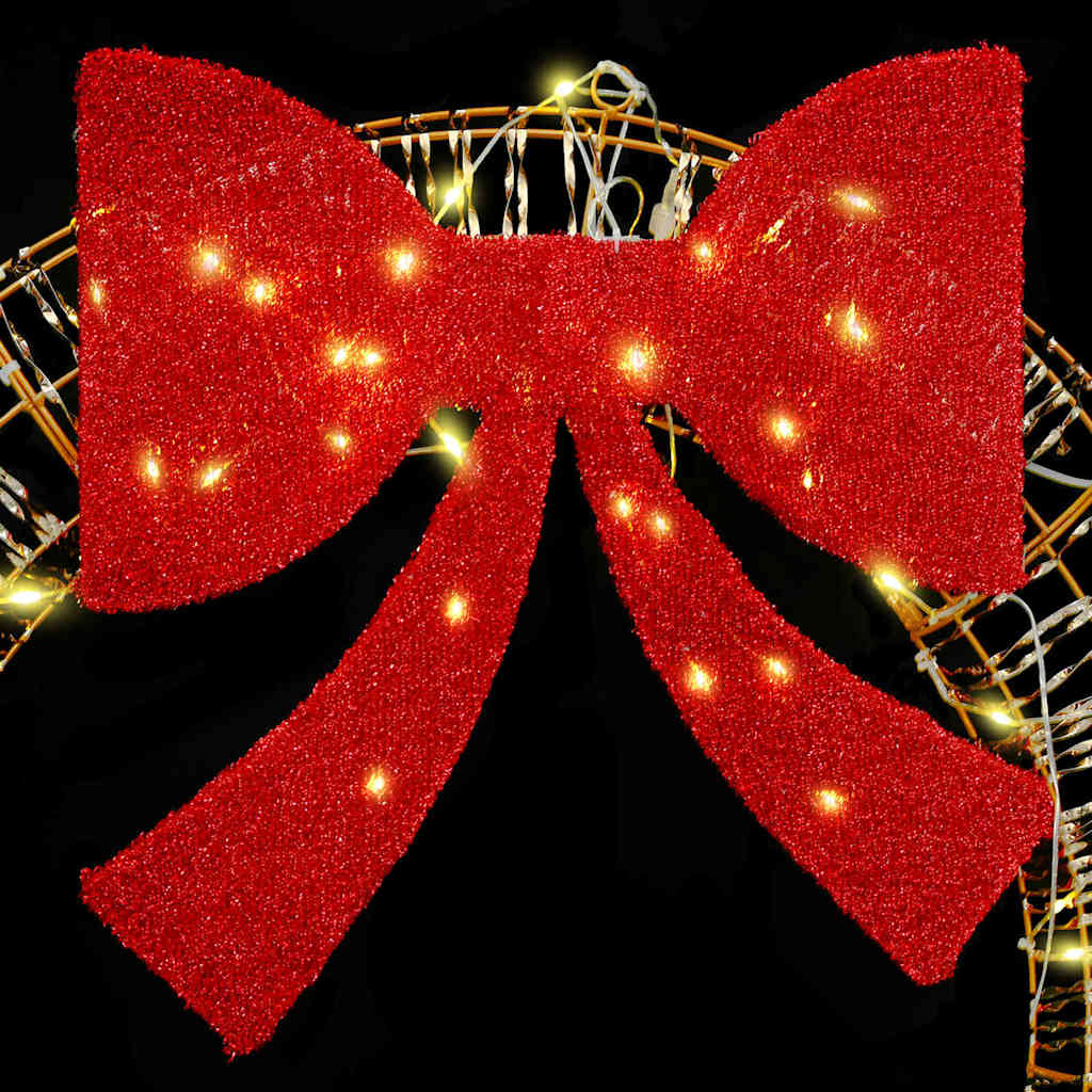 vidaXL Στεφάνι με 80 LED Θερμό λευκό 90 cm PET