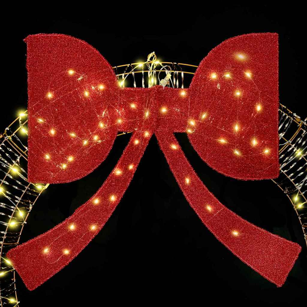 vidaXL Στεφάνι με 150 LED Θερμό λευκό 120 cm PET