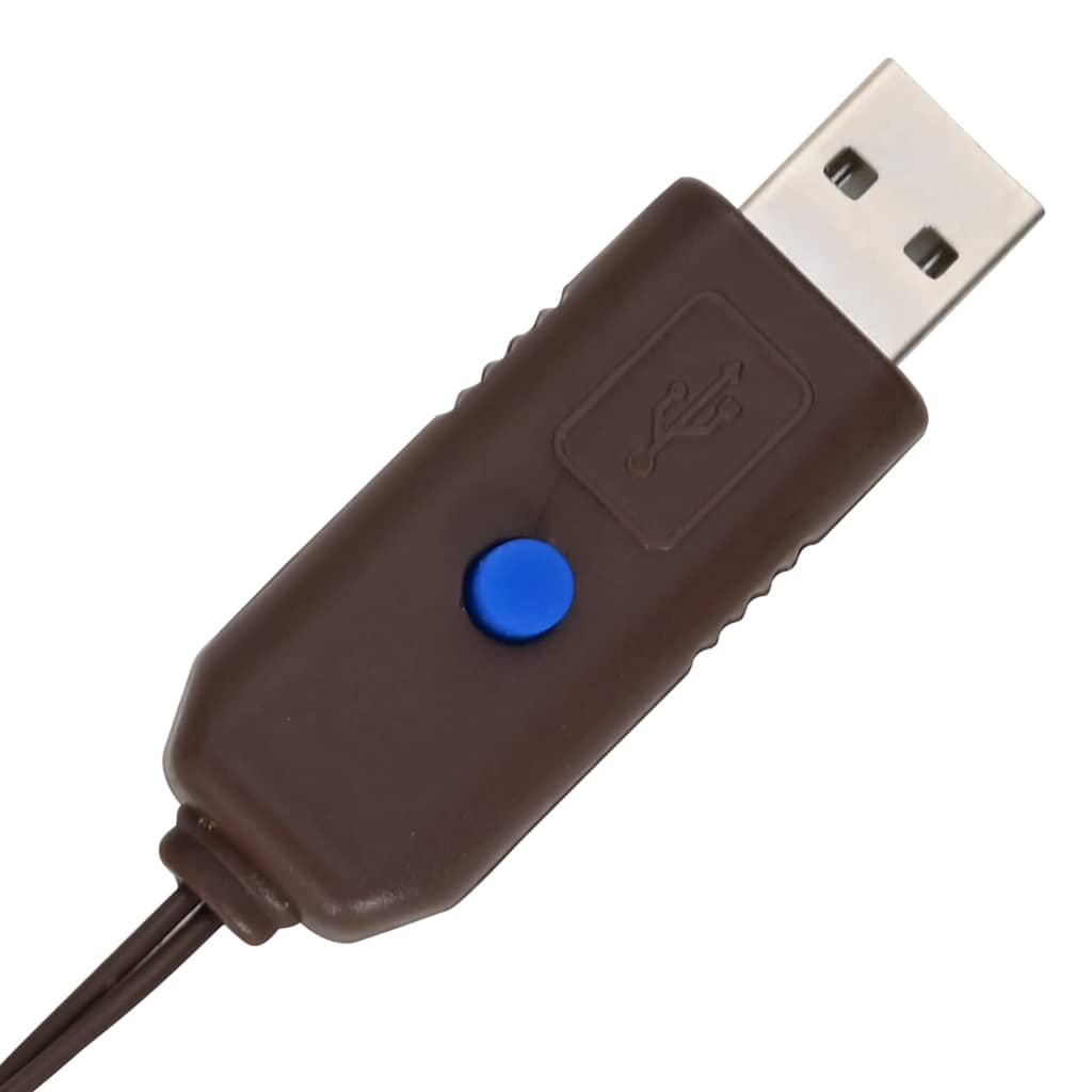 vidaXL Στεφάνι με 150 LED Θερμό λευκό 120 cm Ρατάν