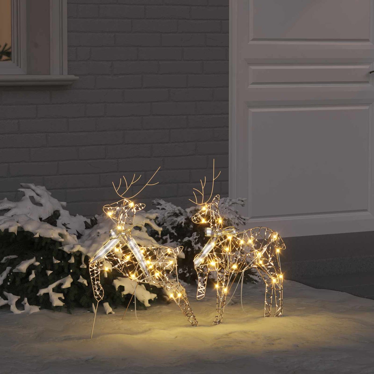 vidaXL LED Ρούντερ με 40 LED 2 pcs Θερμό λευκό PET