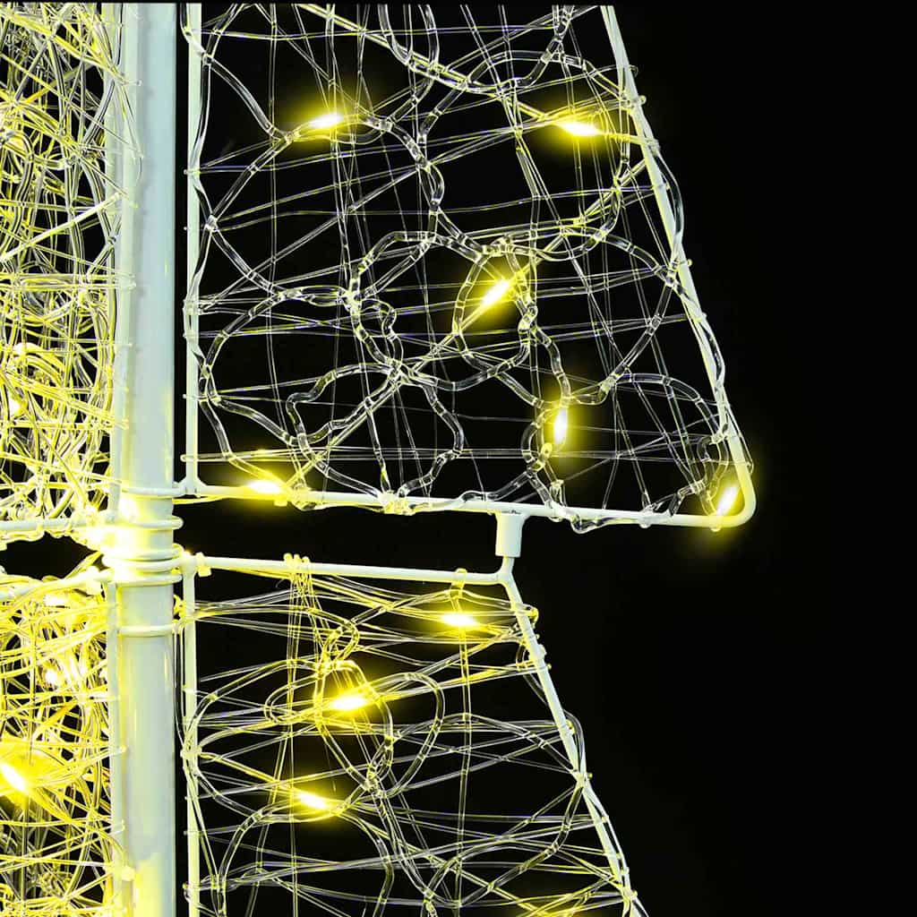 vidaXL Χριστουγεννιάτικο Δέντρο με 100 LED Θερμό λευκό 120 cm Ακρυλικό