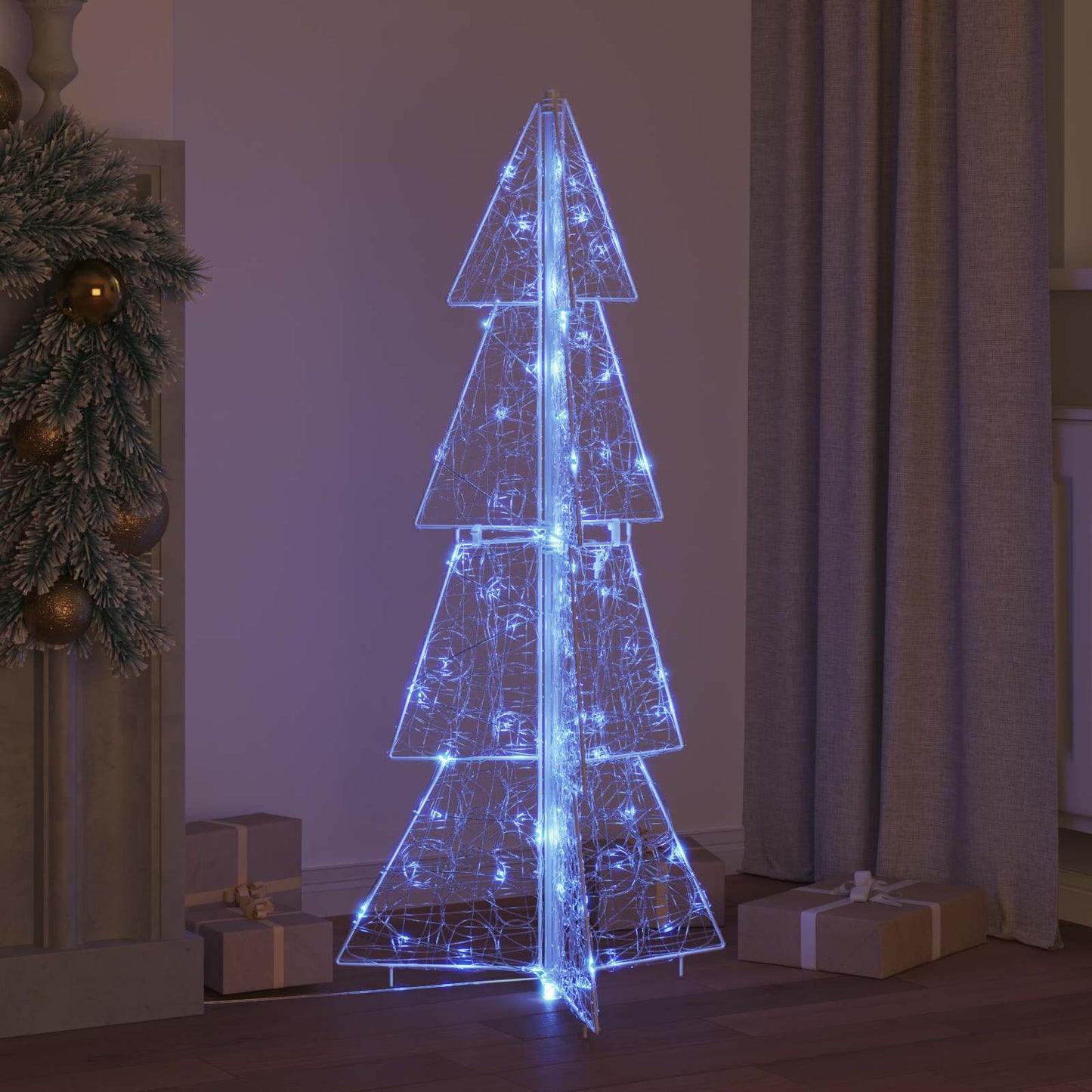vidaXL Χριστουγεννιάτικο Δέντρο με 100 LED Μπλε 120 cm Ακρυλικό