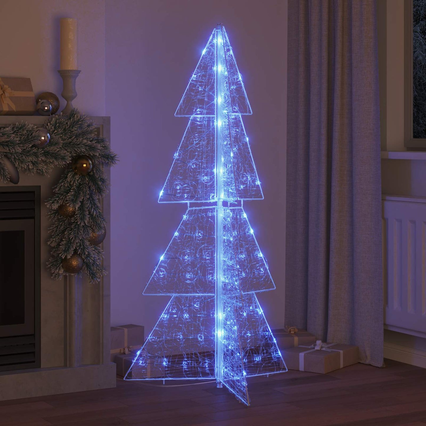 vidaXL Χριστουγεννιάτικο Δέντρο με 160 LED Μπλε 150 cm Ακρυλικό