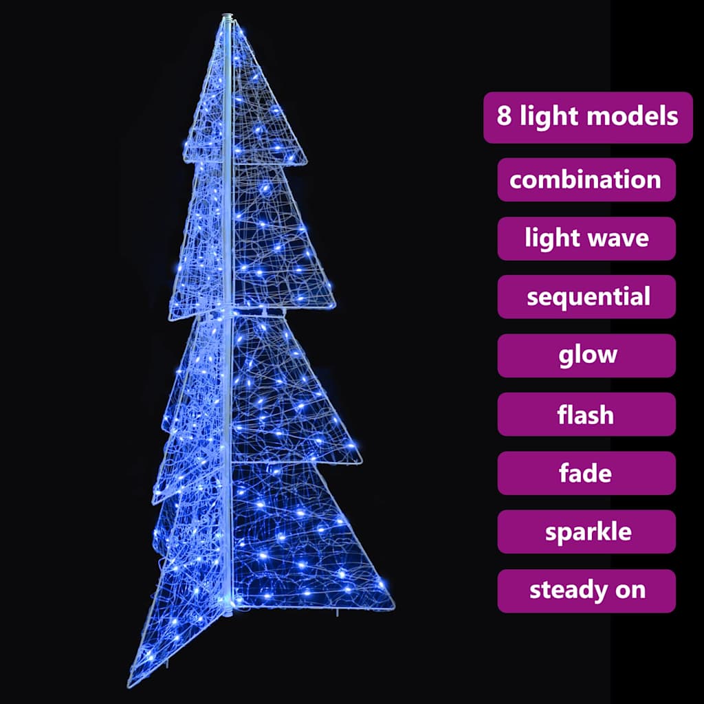 vidaXL Χριστουγεννιάτικο Δέντρο με 160 LED Μπλε 150 cm Ακρυλικό
