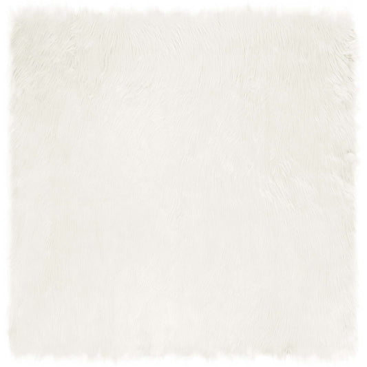 vidaXL Ψεύτικο Δέρμα Προβάτου Χαλί Tafalla Λευκό 240 x 240 cm