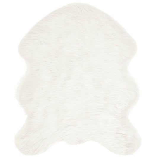 vidaXL Ψεύτικο Δέρμα Προβάτου Χαλί Tafalla Λευκό 50 x 80 cm