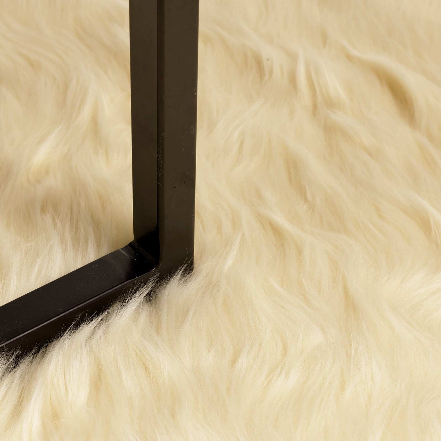 vidaXL Ψεύτικο Δέρμα Προβάτου Χαλί Tafalla Κρεμ 120 x 170 cm