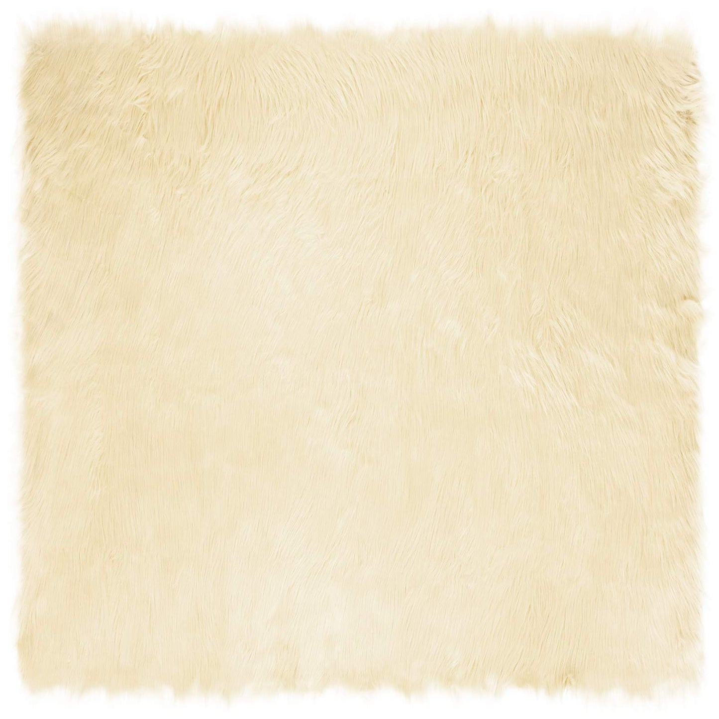 vidaXL Ψεύτικο Δέρμα Προβάτου Χαλί Tafalla Κρεμ 120 x 120 cm