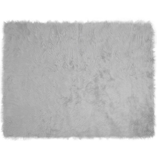 vidaXL Ψεύτικο Δέρμα Προβάτου Χαλί Tafalla Γκρι 240 x 340 εκ.