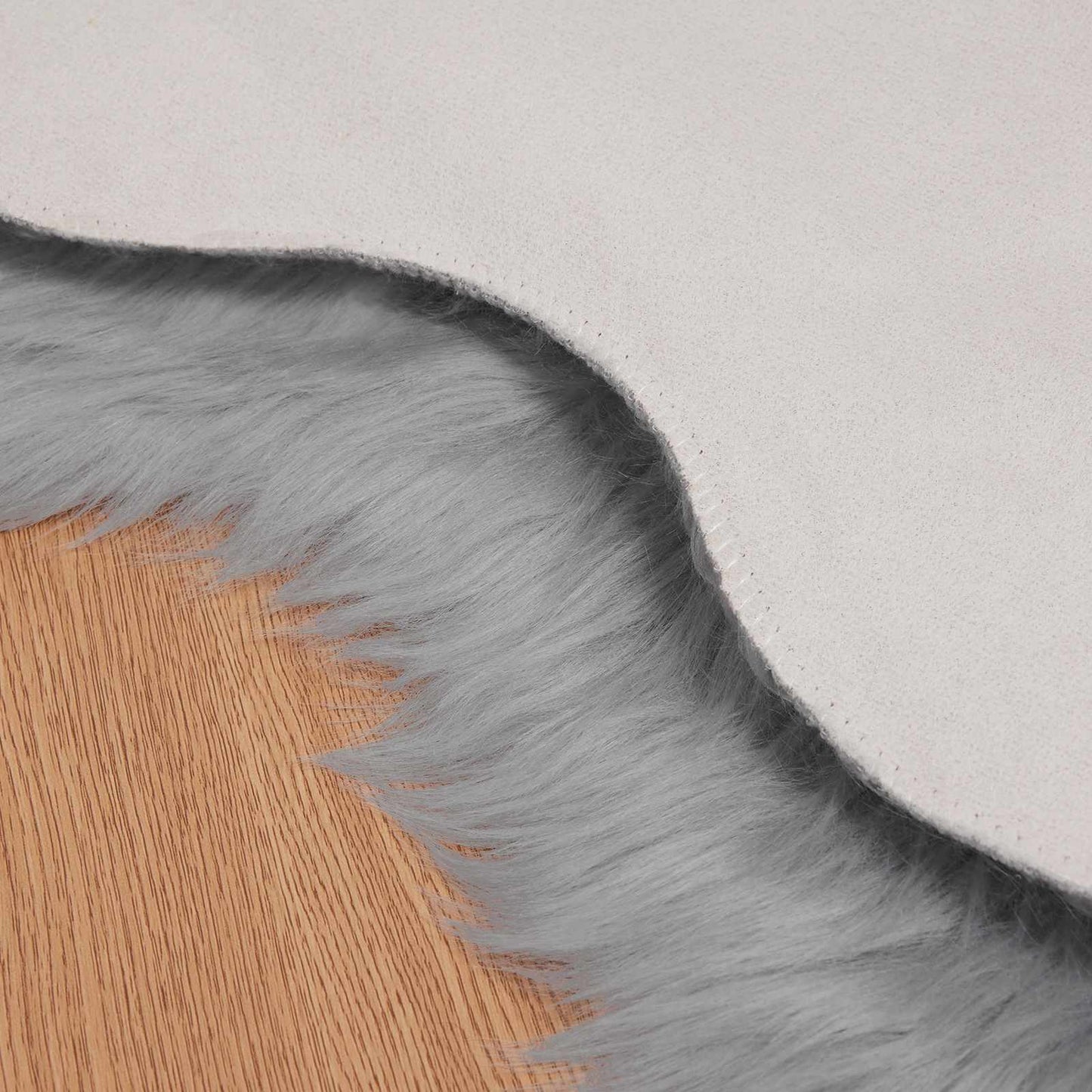 vidaXL Ψεύτικο Δέρμα Προβάτου Χαλί Tafalla Γκρι 80 x 120 cm