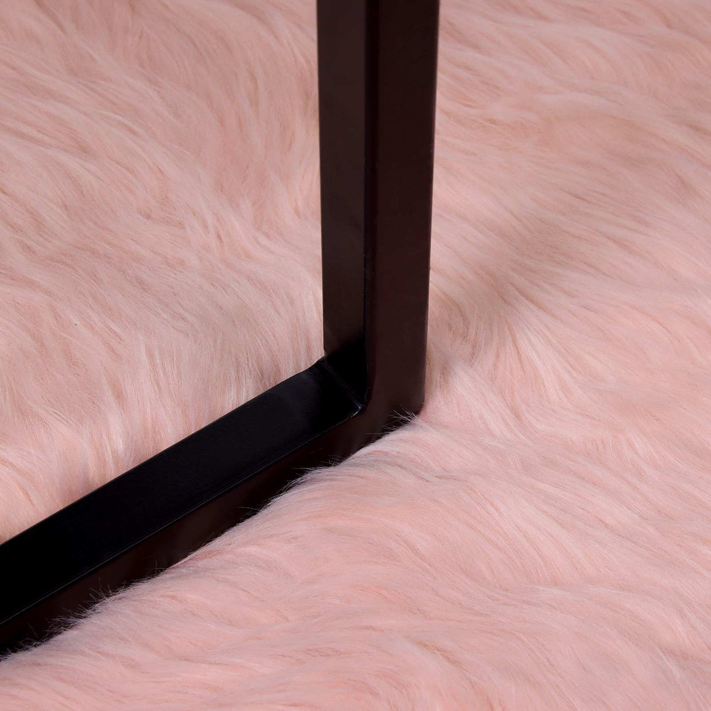 vidaXL Ψεύτικο Δέρμα Προβάτου Χαλί Tafalla Ροζ 80 x 150 cm Πολυεστέρας