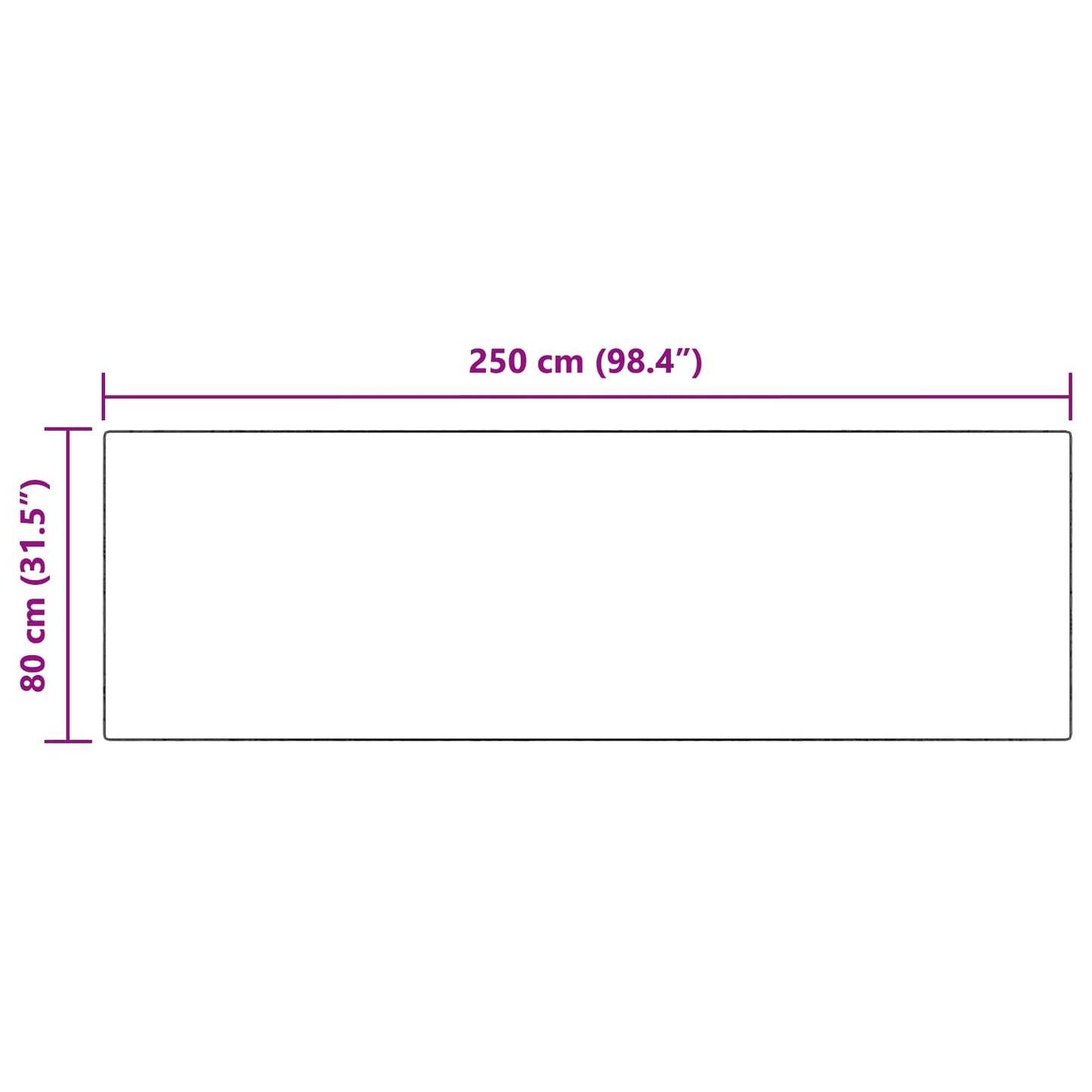 vidaXL Χαλιά Ψεύτικου Κουνελιού Olite Λευκό 80 x 250 cm Πολυεστέρας