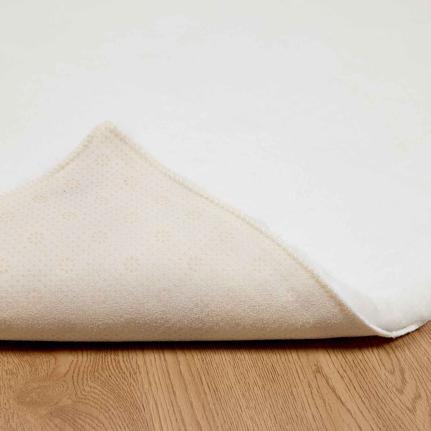 vidaXL Χαλιά Ψεύτικου Κουνελιού Olite Λευκό 120 x 120 cm Πολυεστέρας