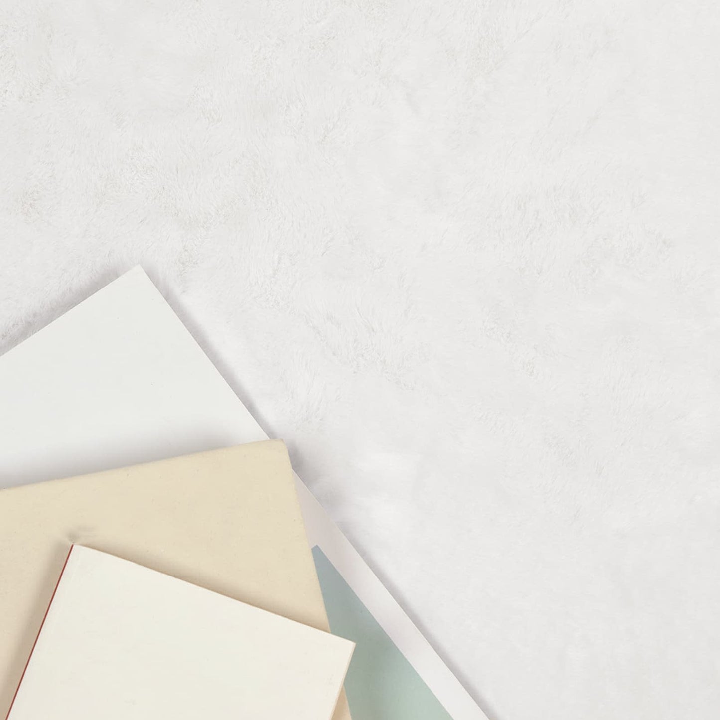 vidaXL Χαλιά Ψεύτικου Κουνελιού Olite Λευκό Ø 160 εκ. Πολυεστέρας