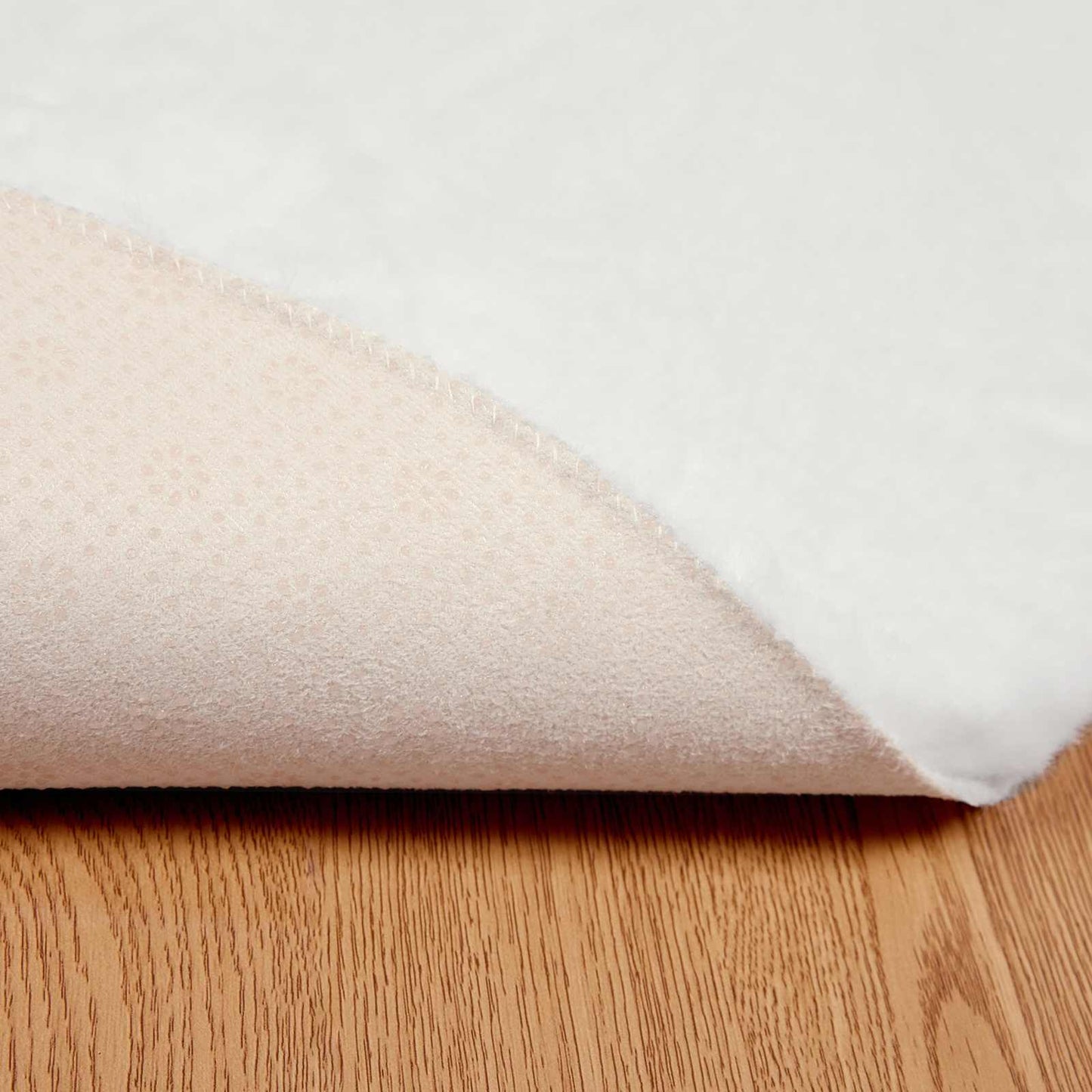 vidaXL Χαλιά Ψεύτικου Κουνελιού Olite Λευκό Ø 200 εκ. Πολυεστέρας