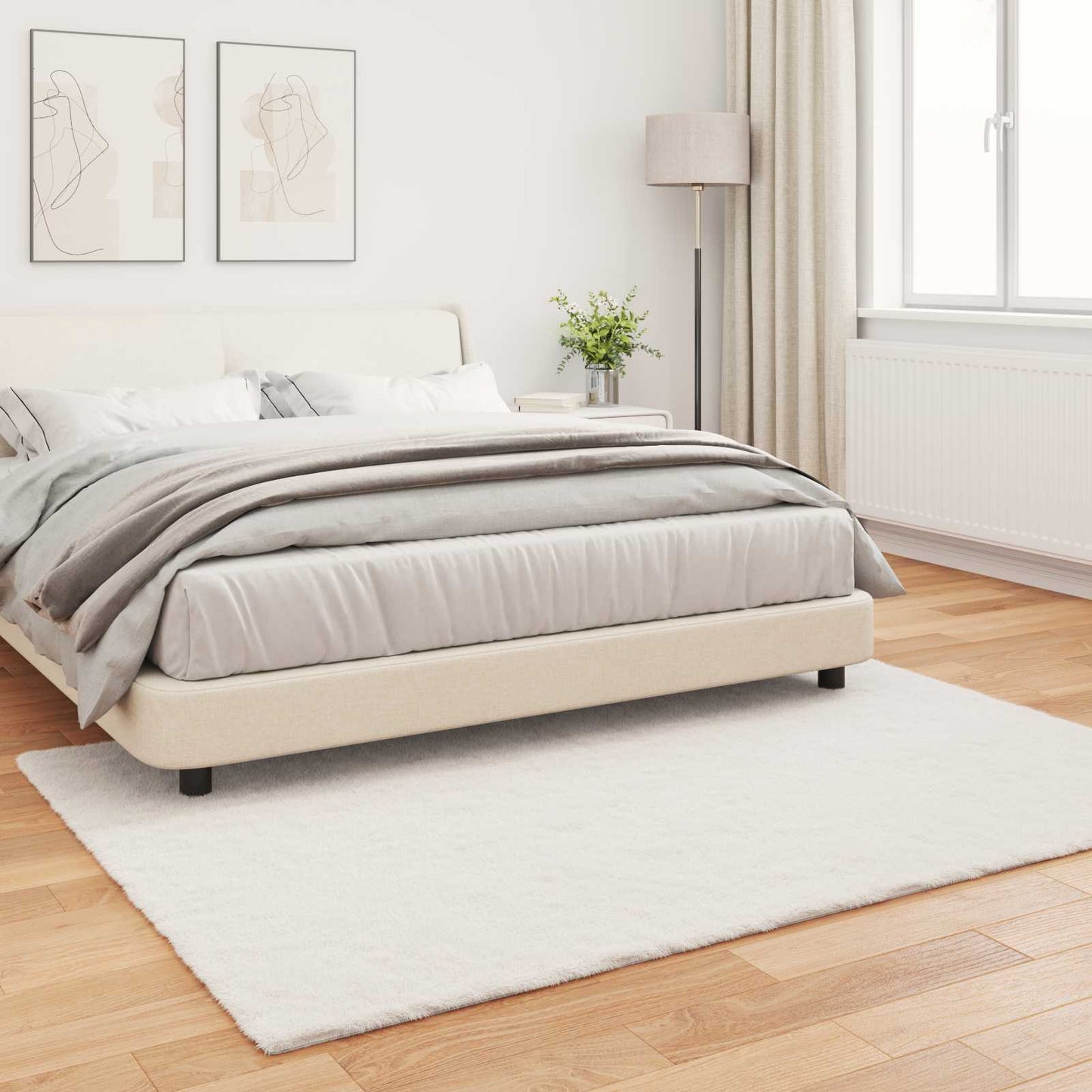 vidaXL Χαλιά Ψεύτικου Κουνελιού Olite Κρεμ 120 x 170 cm Πολυεστέρας