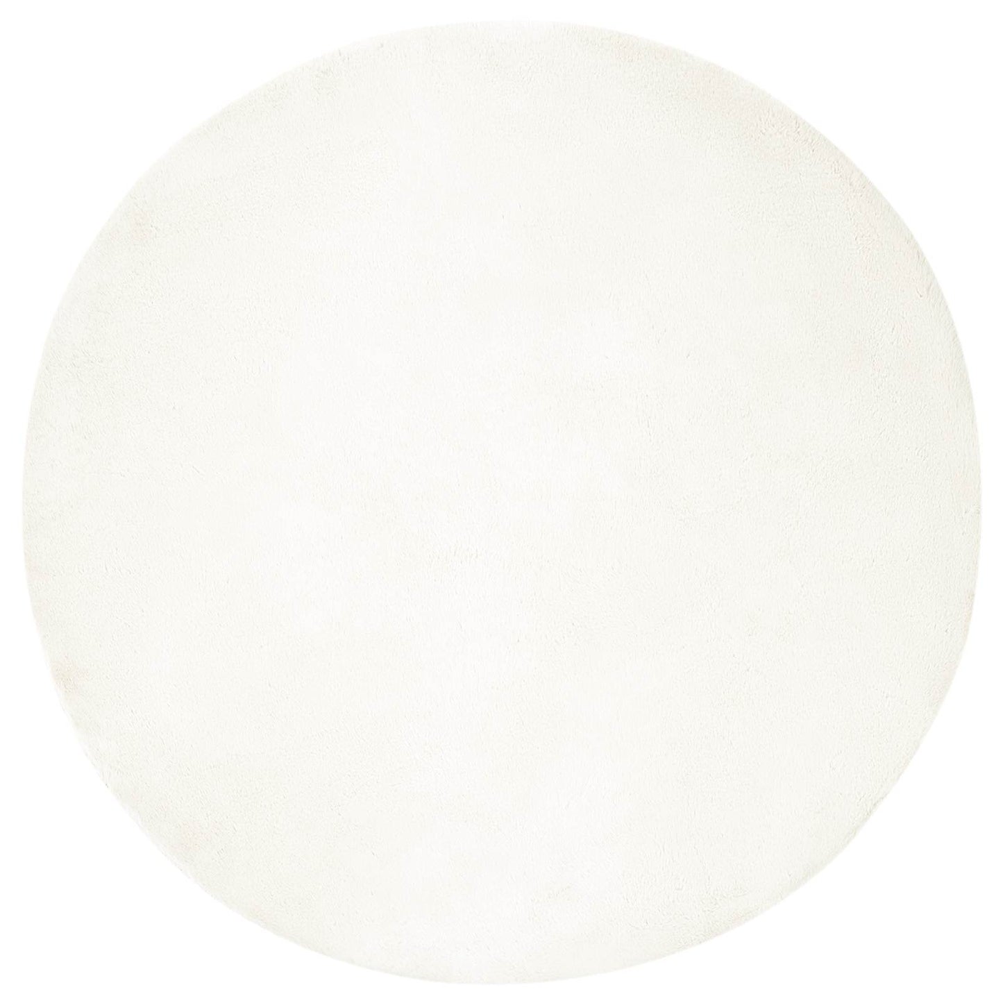 vidaXL Χαλιά Ψεύτικου Κουνελιού Olite Κρεμ Ø 100 εκ. Πολυεστέρας