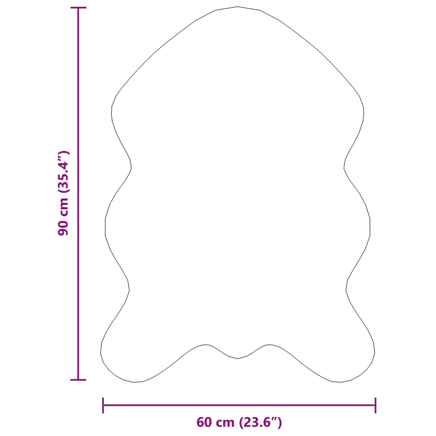 vidaXL Χαλιά Ψεύτικου Κουνελιού Olite Κρεμ 60 x 90 cm Πολυεστέρας