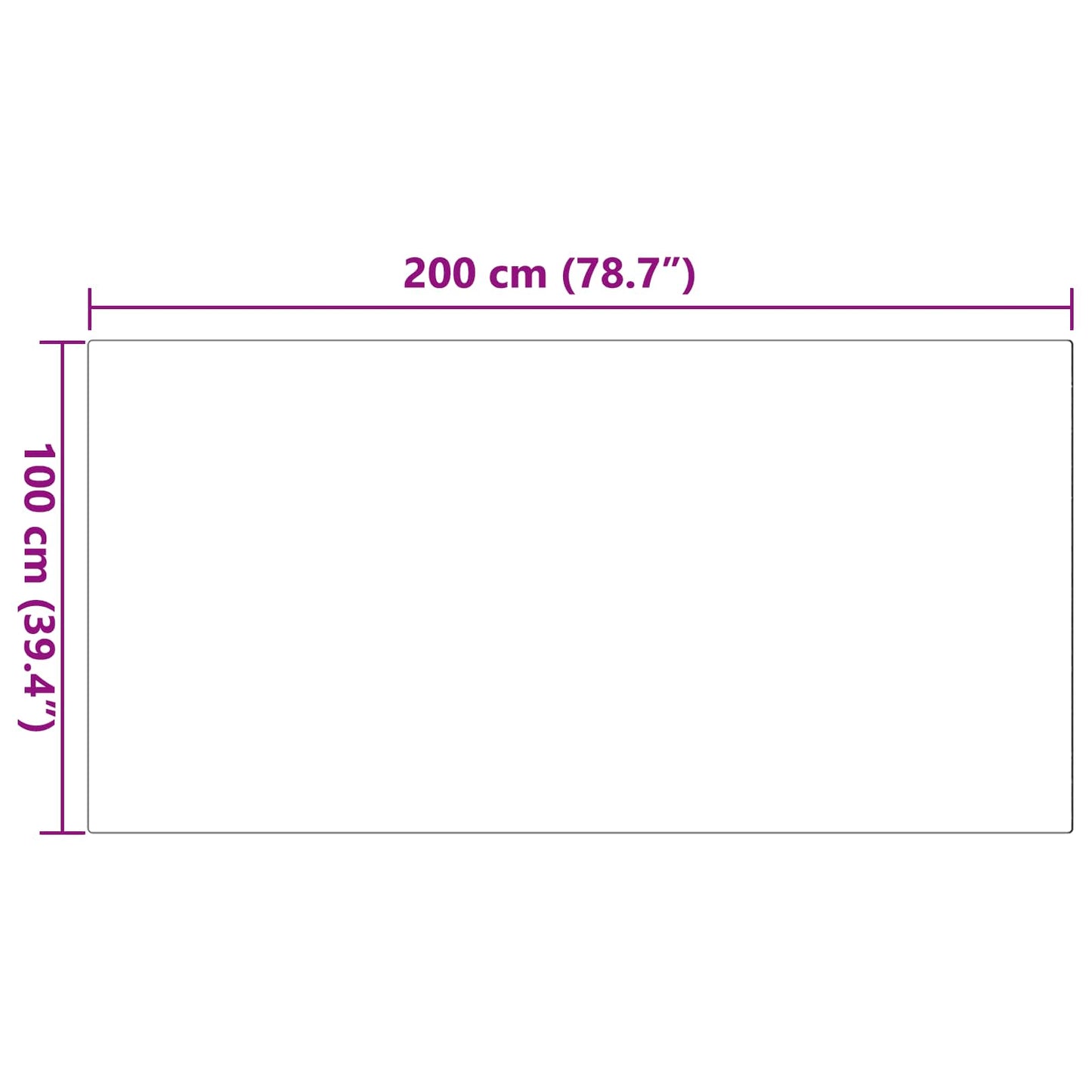 vidaXL Χαλιά Ψεύτικου Κουνελιού Olite Γκρι 100 x 200 cm Πολυεστέρας