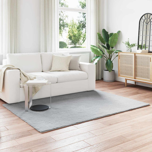 vidaXL Χαλιά Ψεύτικου Κουνελιού Olite Γκρι 140 x 200 cm Πολυεστέρας