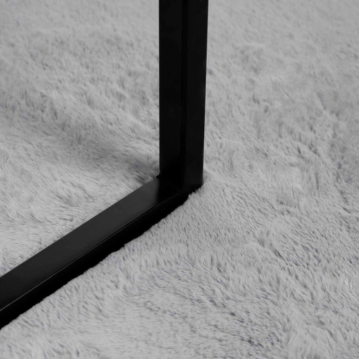 vidaXL Χαλιά Ψεύτικου Κουνελιού Olite Γκρι 240 x 240 cm Πολυεστέρας