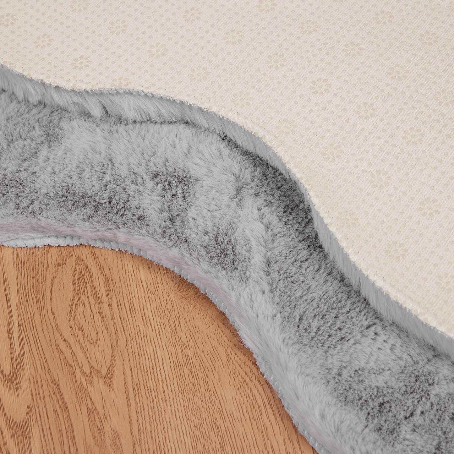 vidaXL Χαλιά Ψεύτικου Κουνελιού Olite Γκρι 50 x 80 cm Πολυεστέρας